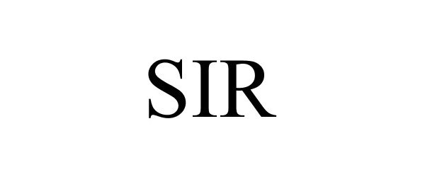 Trademark Logo SIR