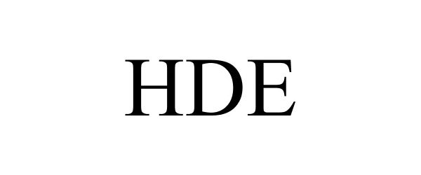 Trademark Logo HDE