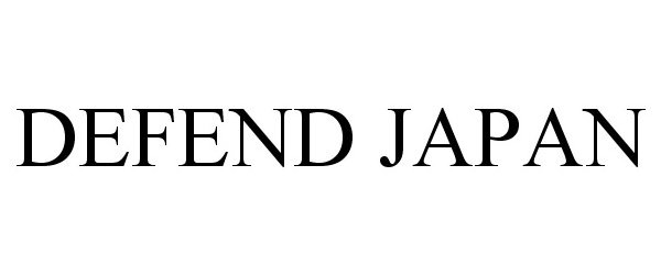 Trademark Logo DEFEND JAPAN
