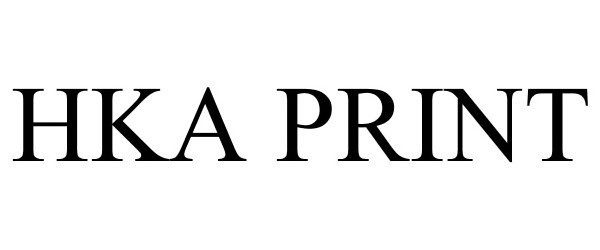 Trademark Logo HKA PRINT