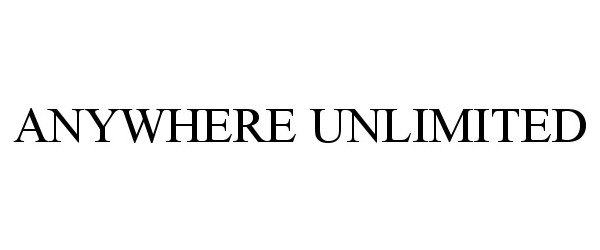 Trademark Logo ANYWHERE UNLIMITED