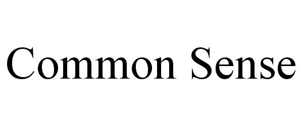 Trademark Logo COMMON SENSE