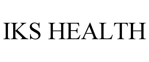 Trademark Logo IKS HEALTH