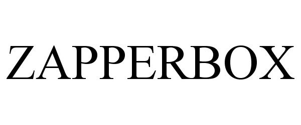 Trademark Logo ZAPPERBOX