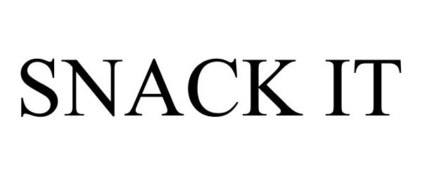 Trademark Logo SNACK IT
