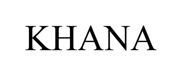 Trademark Logo KHANA