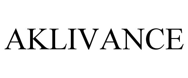 Trademark Logo AKLIVANCE