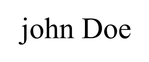 JOHN DOE