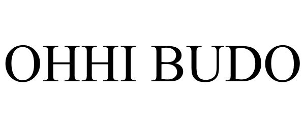 Trademark Logo OHHI BUDO