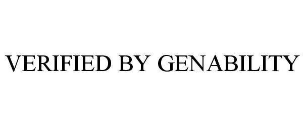 Trademark Logo VERIFIED BY GENABILITY