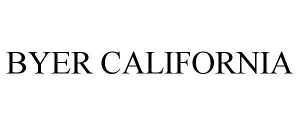 Trademark Logo BYER CALIFORNIA