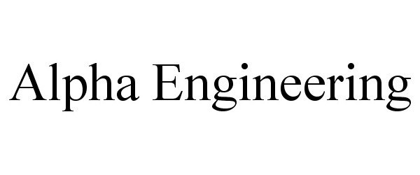 Trademark Logo ALPHA ENGINEERING