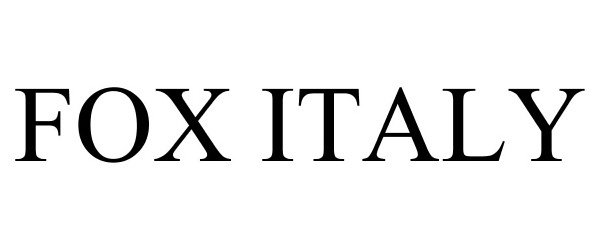 Trademark Logo FOX ITALY