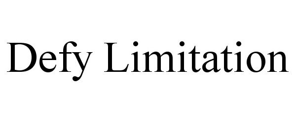 Trademark Logo DEFY LIMITATION