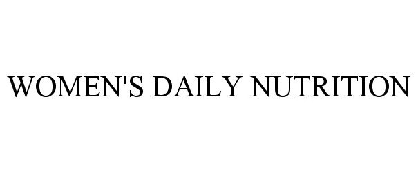 WOMEN'S DAILY NUTRITION