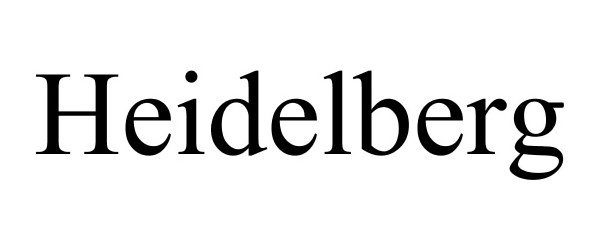 Trademark Logo HEIDELBERG