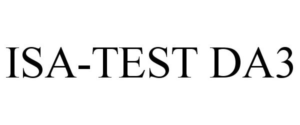 Trademark Logo ISA-TEST DA3