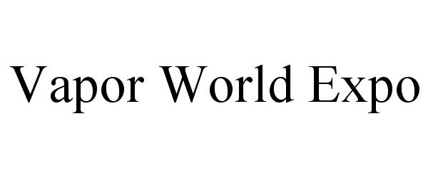 Trademark Logo VAPOR WORLD EXPO