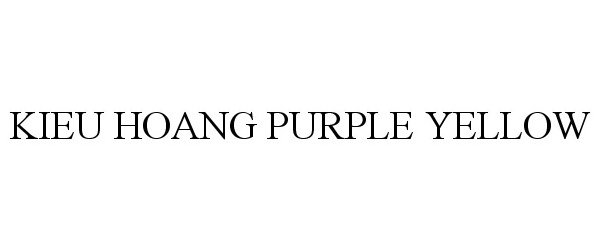 Trademark Logo KIEU HOANG PURPLE YELLOW