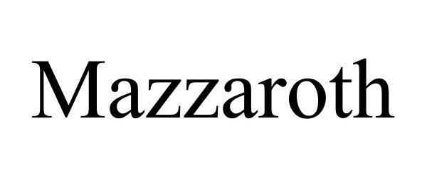 Trademark Logo MAZZAROTH