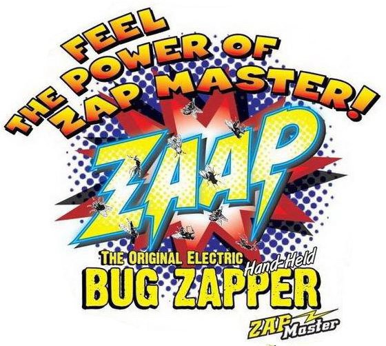  FEEL THE POWER OF ZAP MASTER! ZAAP THE ORIGINAL ELECTRIC HAND-HELD BUG ZAPPER ZAP MASTER