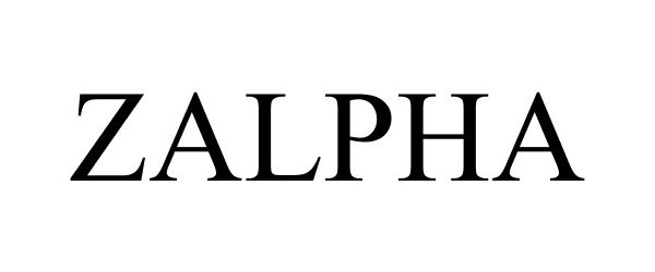 Trademark Logo ZALPHA