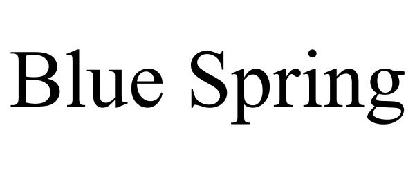 Trademark Logo BLUE SPRING