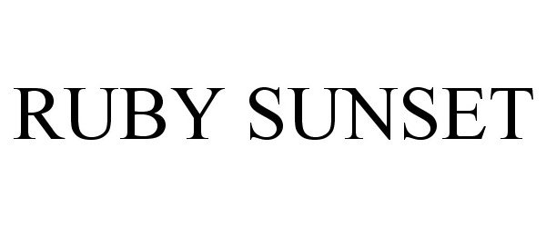 Trademark Logo RUBY SUNSET