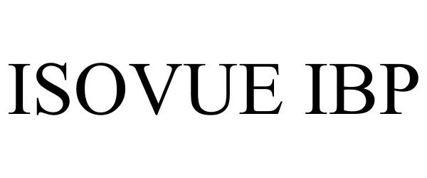 Trademark Logo ISOVUE IBP