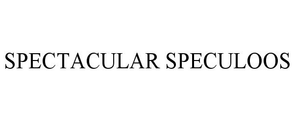Trademark Logo SPECTACULAR SPECULOOS