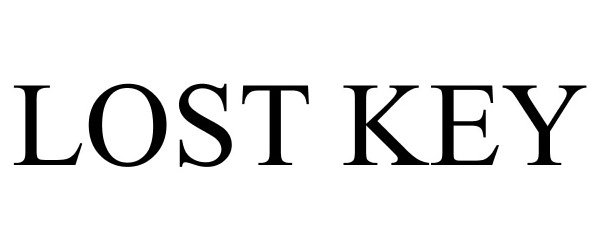 Trademark Logo LOST KEY