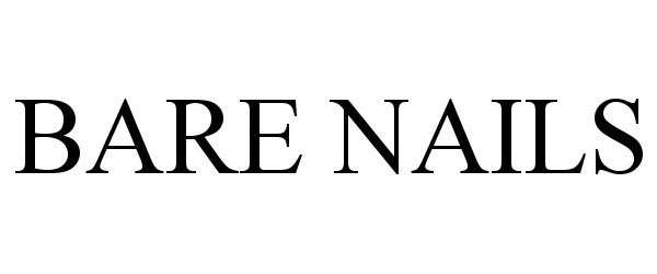 Trademark Logo BARE NAILS
