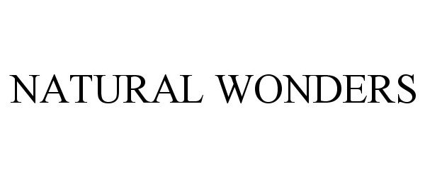Trademark Logo NATURAL WONDERS