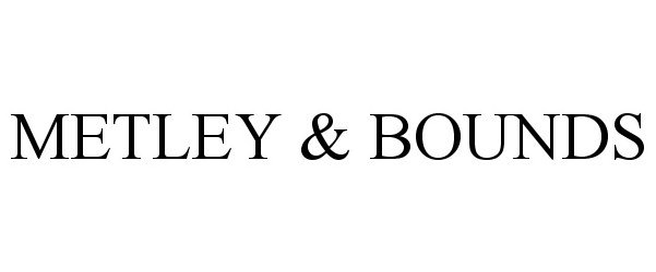 Trademark Logo METLEY &amp; BOUNDS