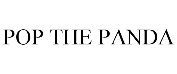 Trademark Logo POP THE PANDA