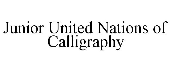 Trademark Logo JUNIOR UNITED NATIONS OF CALLIGRAPHY