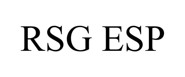 Trademark Logo RSG ESP