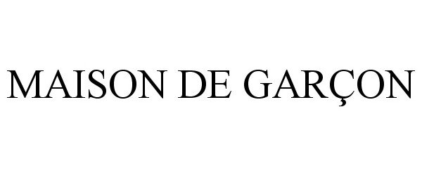 Trademark Logo MAISON DE GARÃON