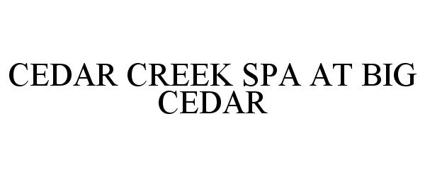  CEDAR CREEK SPA AT BIG CEDAR