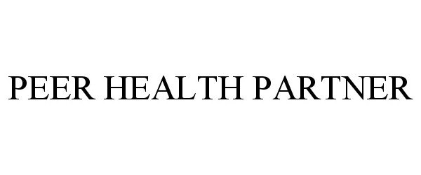Trademark Logo PEER HEALTH PARTNER