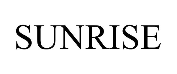 Trademark Logo SUNRISE