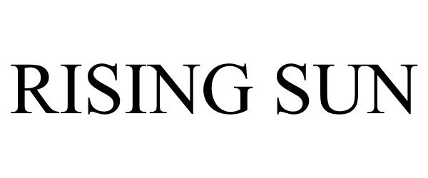 Trademark Logo RISING SUN