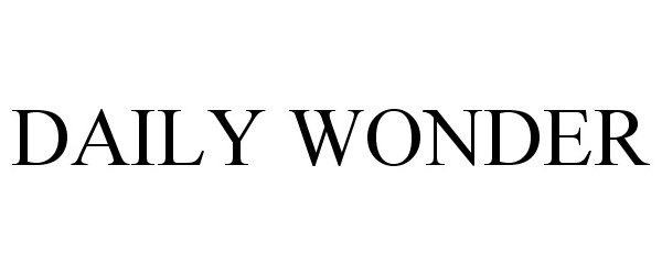 Trademark Logo DAILY WONDER