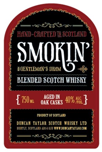  SMOKIN' BLENDED SCOTCH WHISKEY HAND-CRAFTED IN SCOTLAND THE GENTLEMAN'S DRAM 750 ML AGED IN OAK CASKS 40% ALC/VOL PRODUCT OF SCO