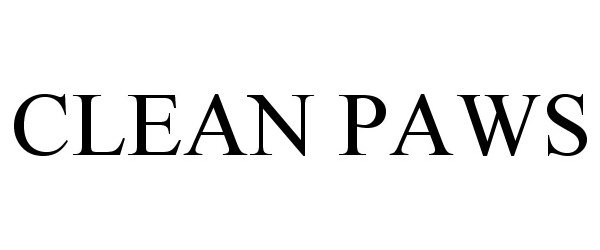Trademark Logo CLEAN PAWS