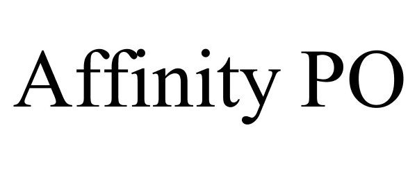 Trademark Logo AFFINITY PO