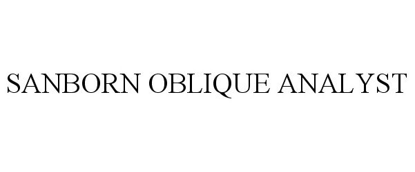  SANBORN OBLIQUE ANALYST