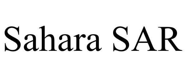Trademark Logo SAHARA SAR