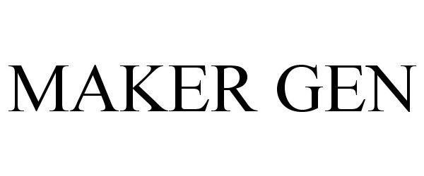Trademark Logo MAKER GEN