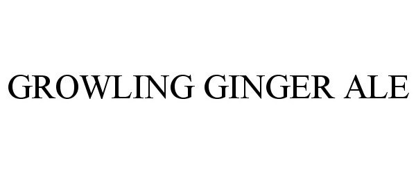  GROWLING GINGER ALE